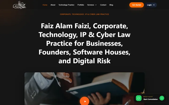 Adv. Faiz Alam Faizi website homepage preview