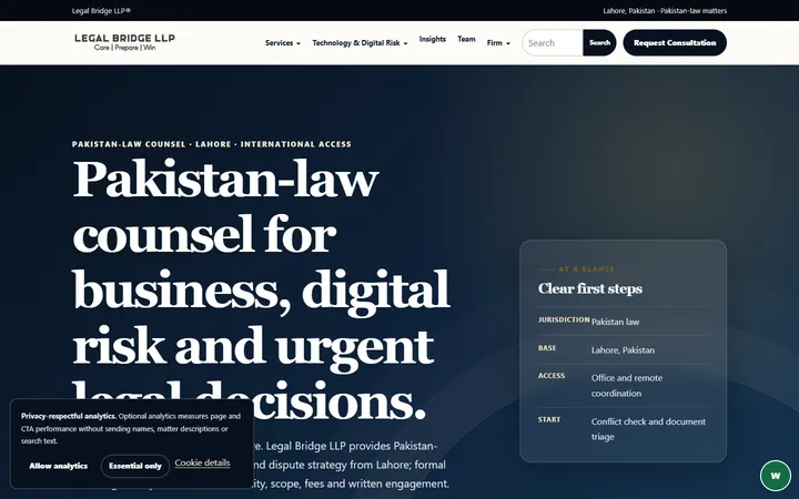 Legal Bridge LLP — Firm website website homepage preview