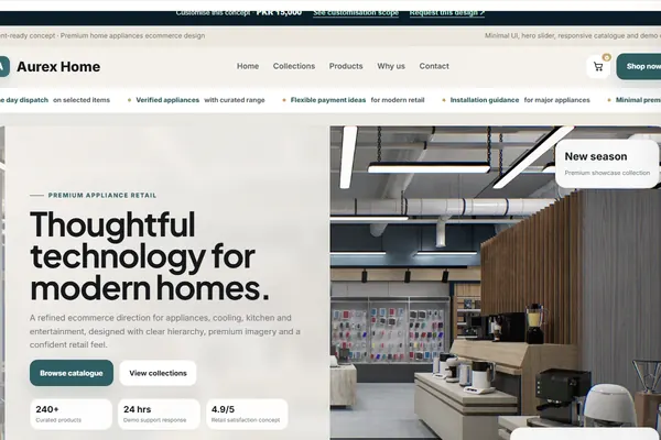 HomeTech Studio ecommerce website design