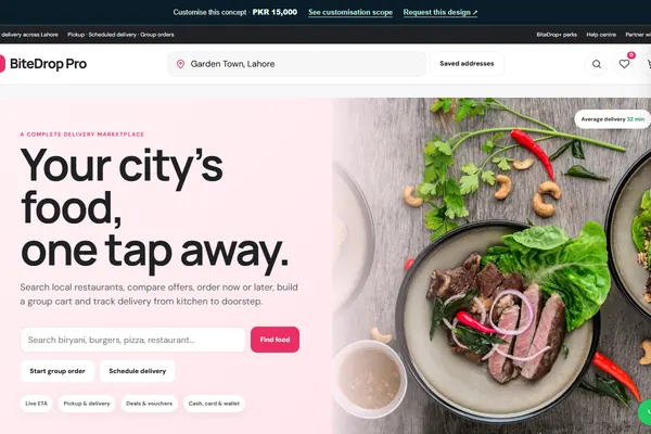 Masala Table restaurant website design