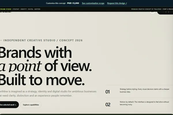 Northline Studio — Premium Creative Studio Concept business website design