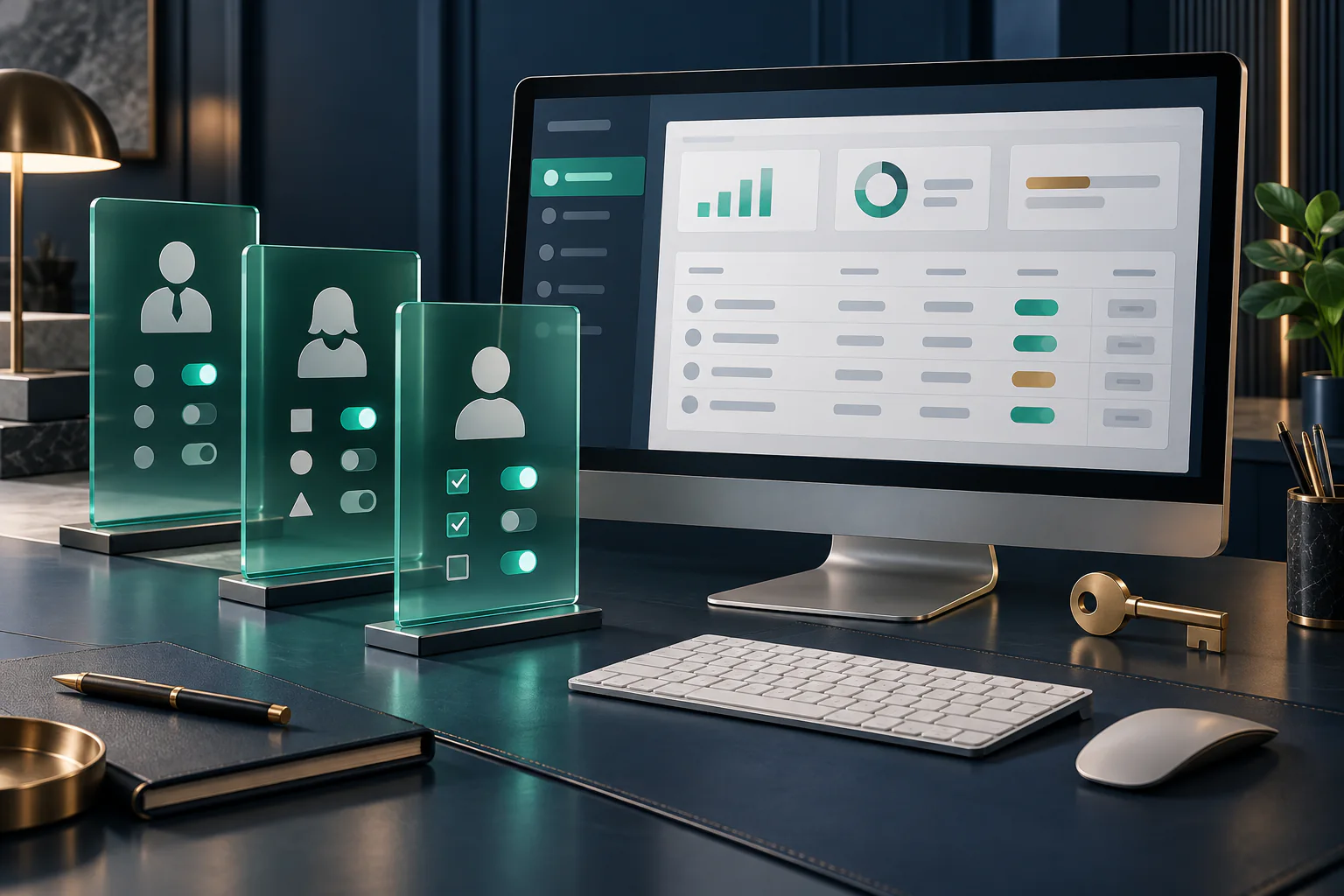 Role-based dashboard and workspace illustrating business web portals