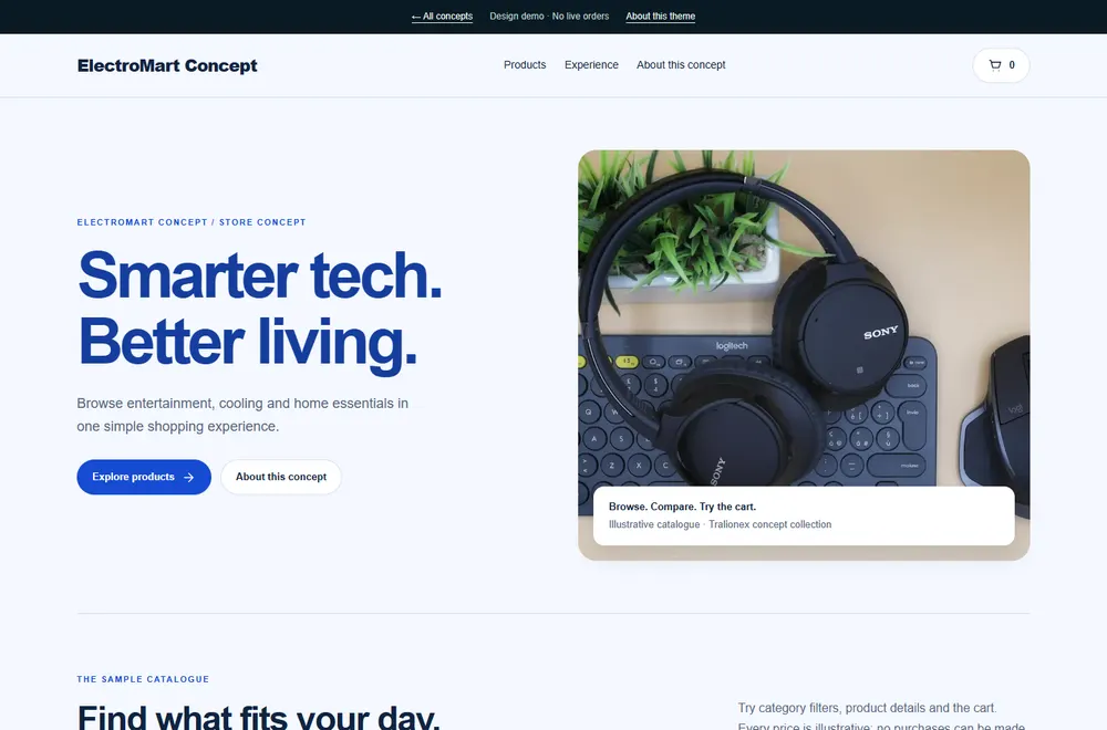 ElectroMart Concept website concept preview
